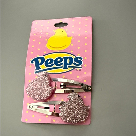 Peeps Glitter Hair Clips NEW - Picture 1 of 2
